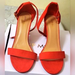 Bamboo,Women's Red,Sexy Block Heels